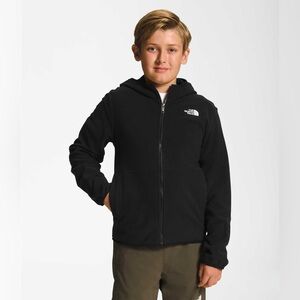 The North Face Teen Glacier Full Zip Hooded Jacket Fleece Black XXL